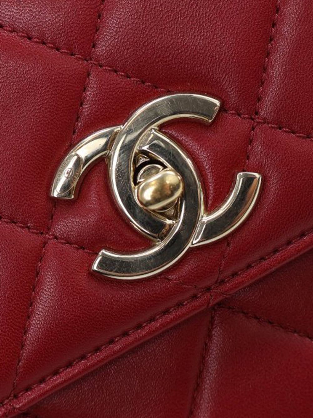 Chanel Trendy CC Top Handle Mini Rotes Lammleder (2021)
