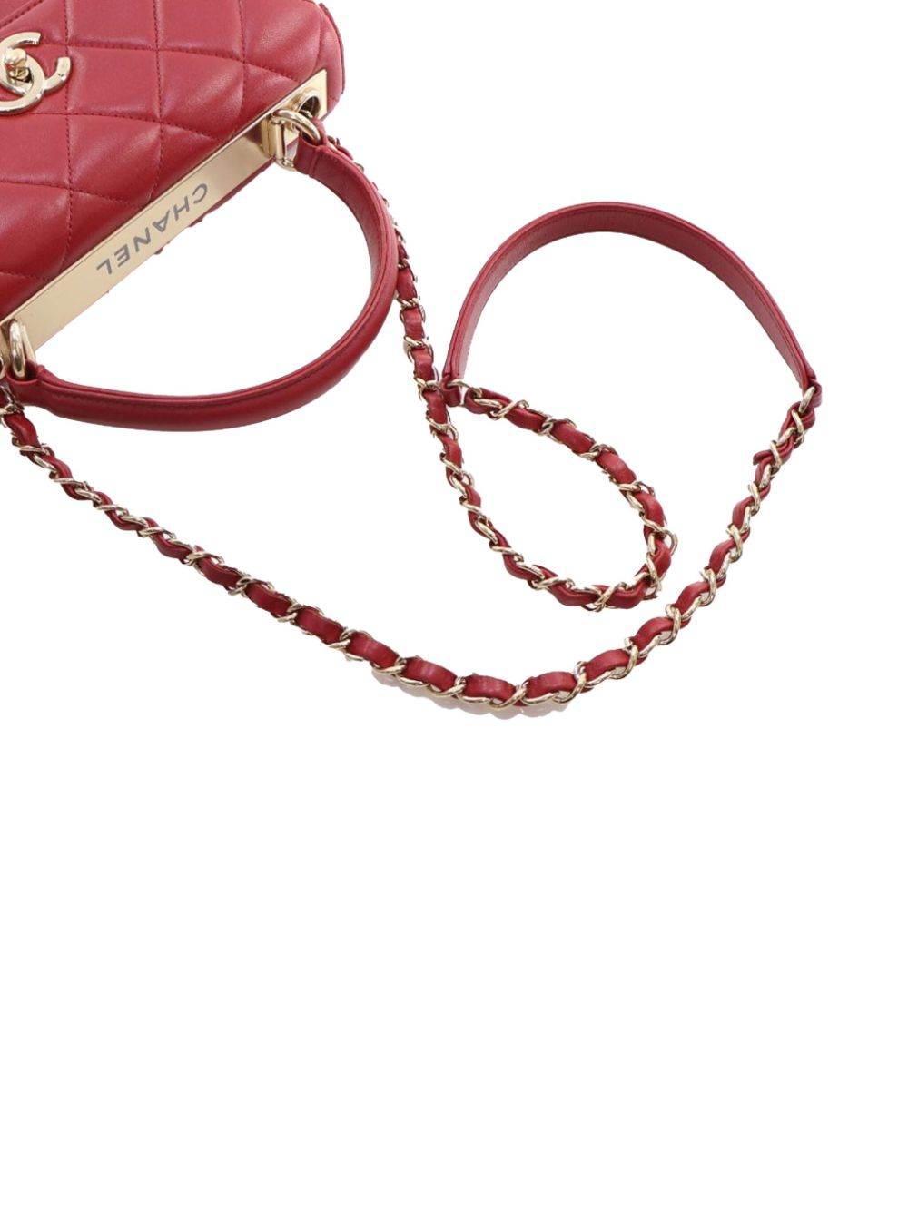 Chanel Trendy CC Top Handle Mini Rotes Lammleder (2021)