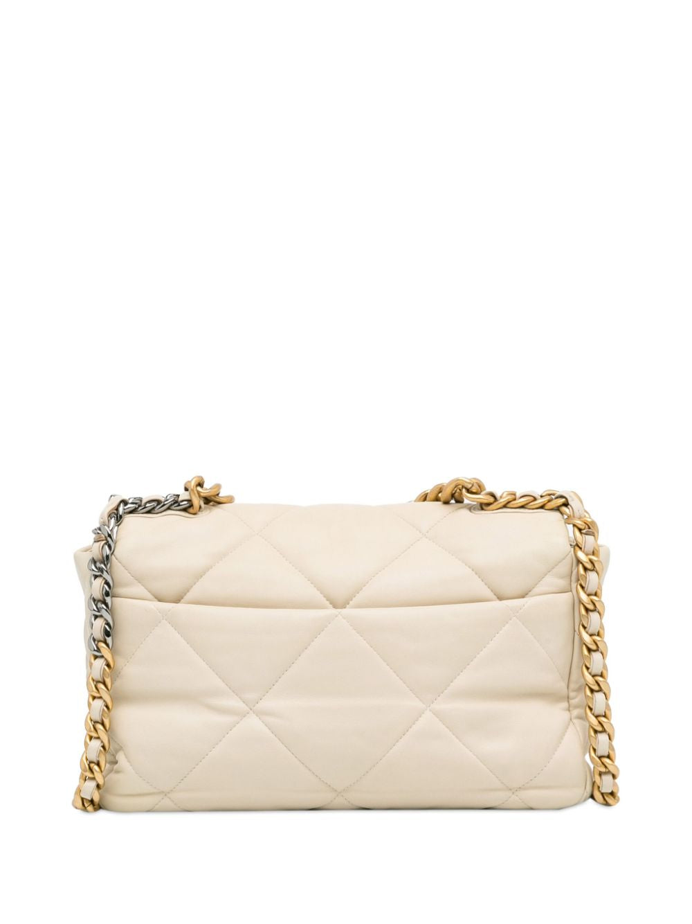 Chanel Small 19 Flap Bag Weißes Lammleder (2021)